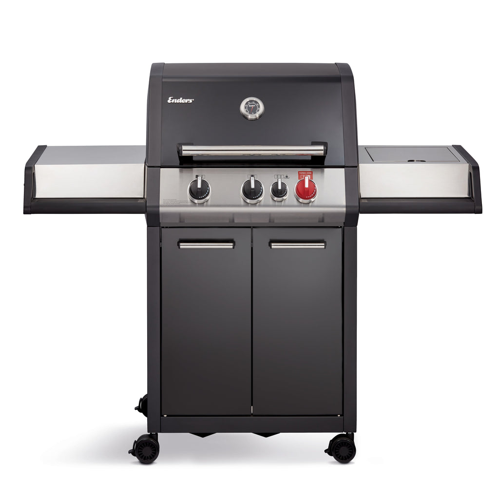 Enders Monroe Pro Black 3 K Turbo Gas BBQ WITH FREE COVER