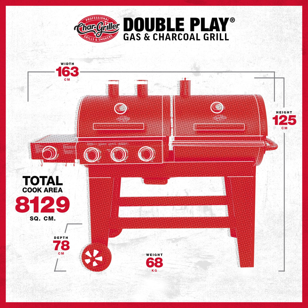 Char-Griller Double Play Gas & Charcoal BBQ