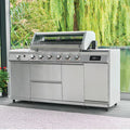 Grillstream Island 6 Burner Hybrid Gas & Charcoal BBQ