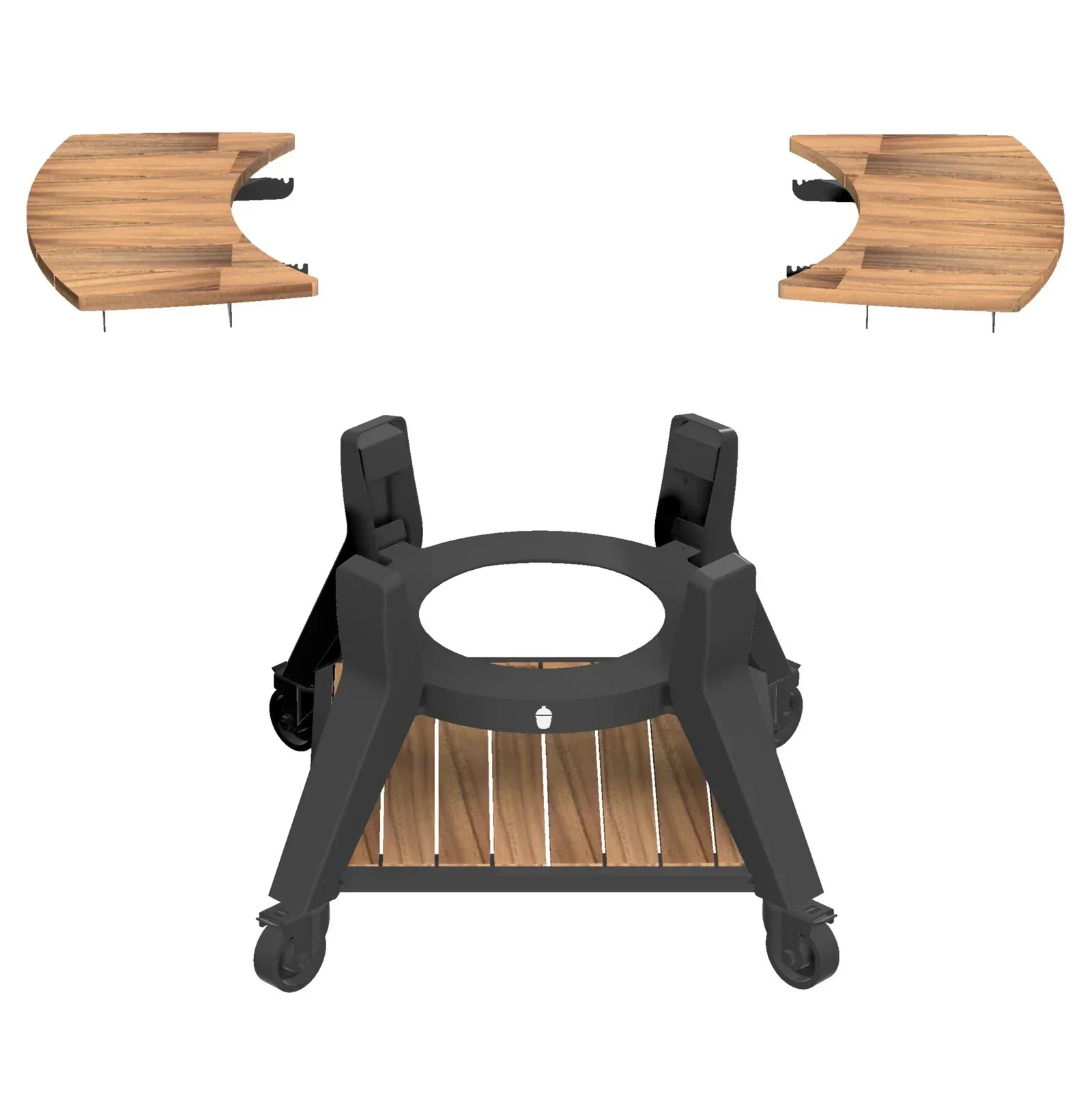 Trolley with Acacia Shelves for V2 Max Kama Gear Kamado
