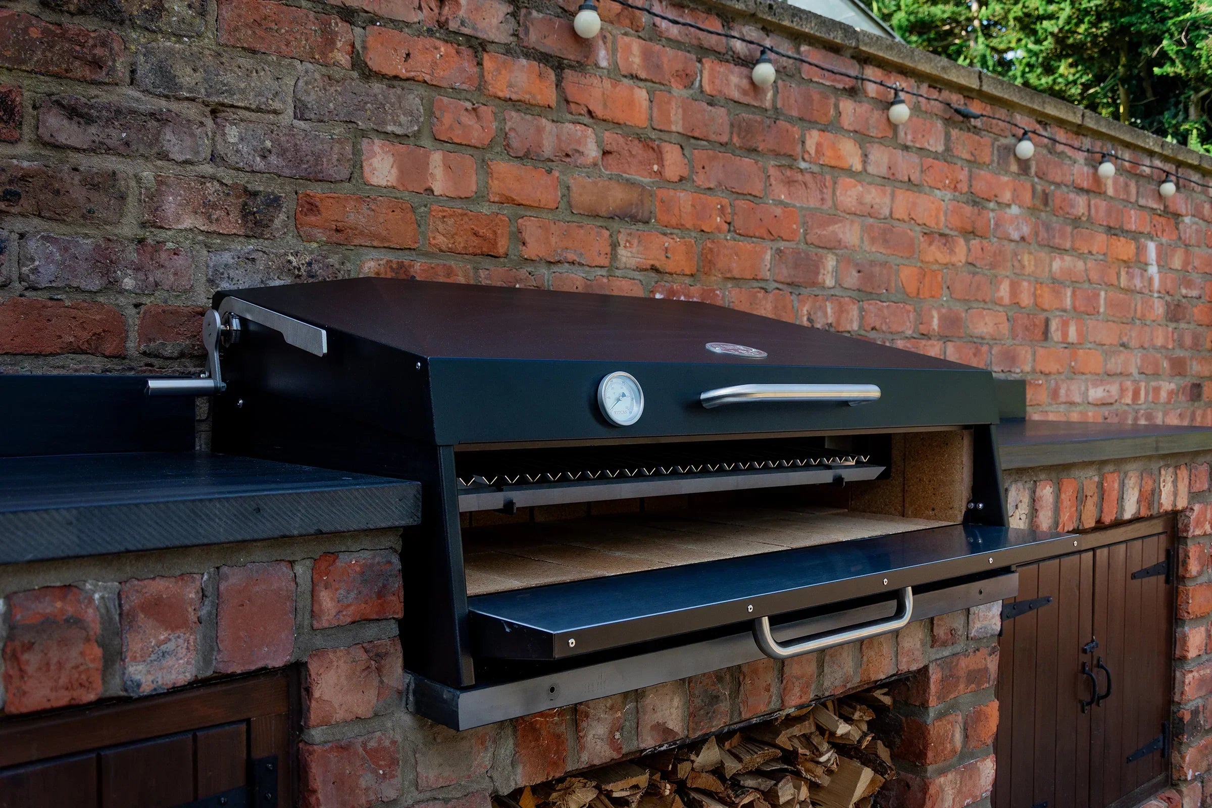 Flamery Large Asado Argentinian BBQ with Full Grill + Firebox