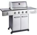 Jupiter 4 Stainless Steel Hybrid BBQ with Cover, Pizza Stone and Griddle